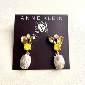Yellow Gem earrings by Anne Klein